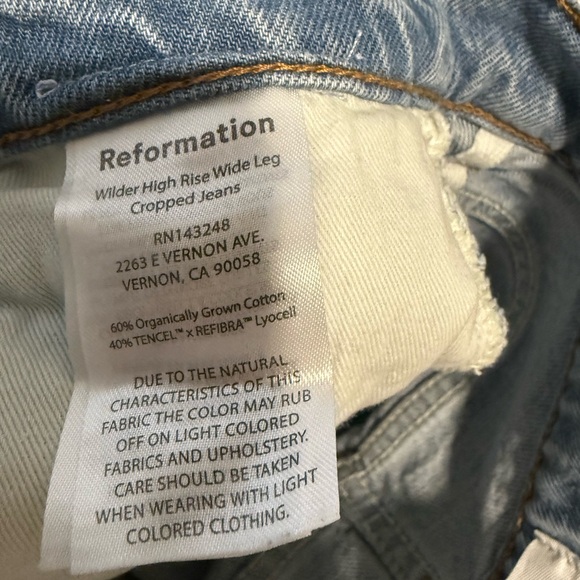 Reformation Wilder Jeans size 28 - Picture 6 of 6